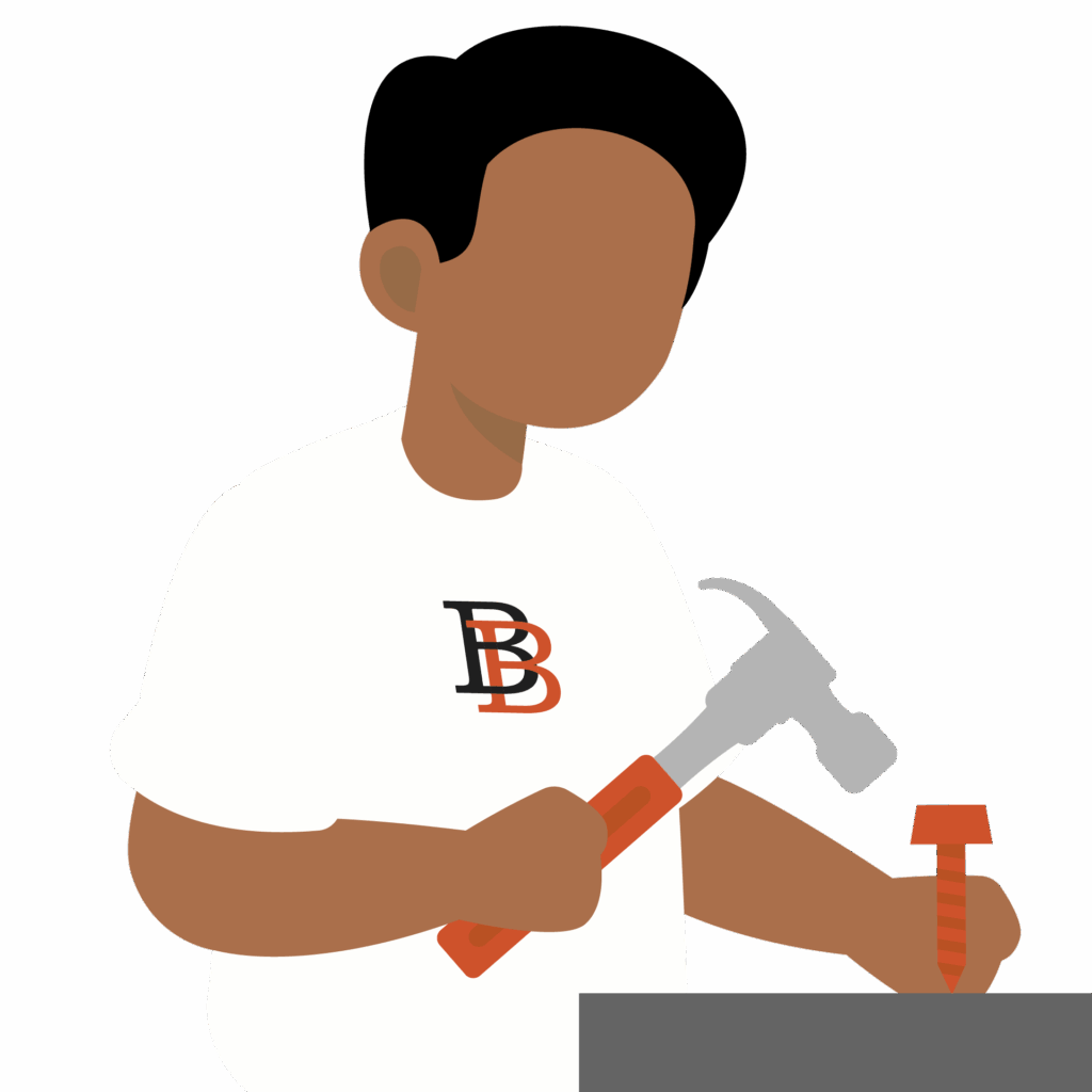 Butler Brothers Worker User a Hammer