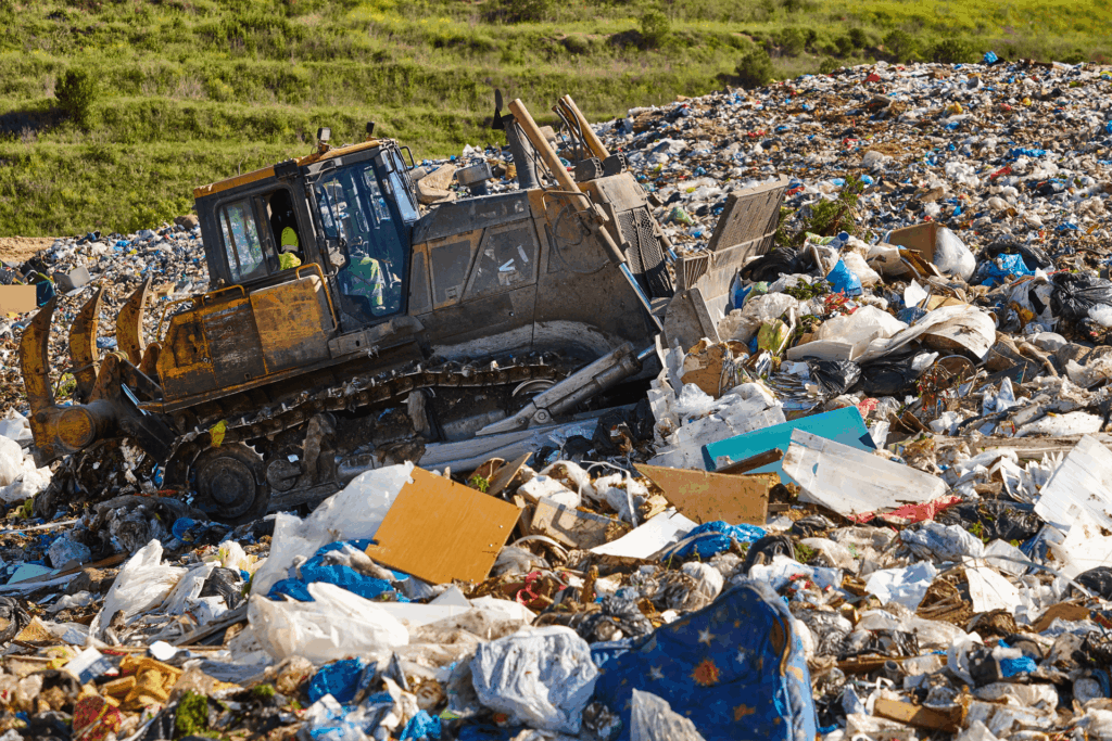 Landfill With Waste Material