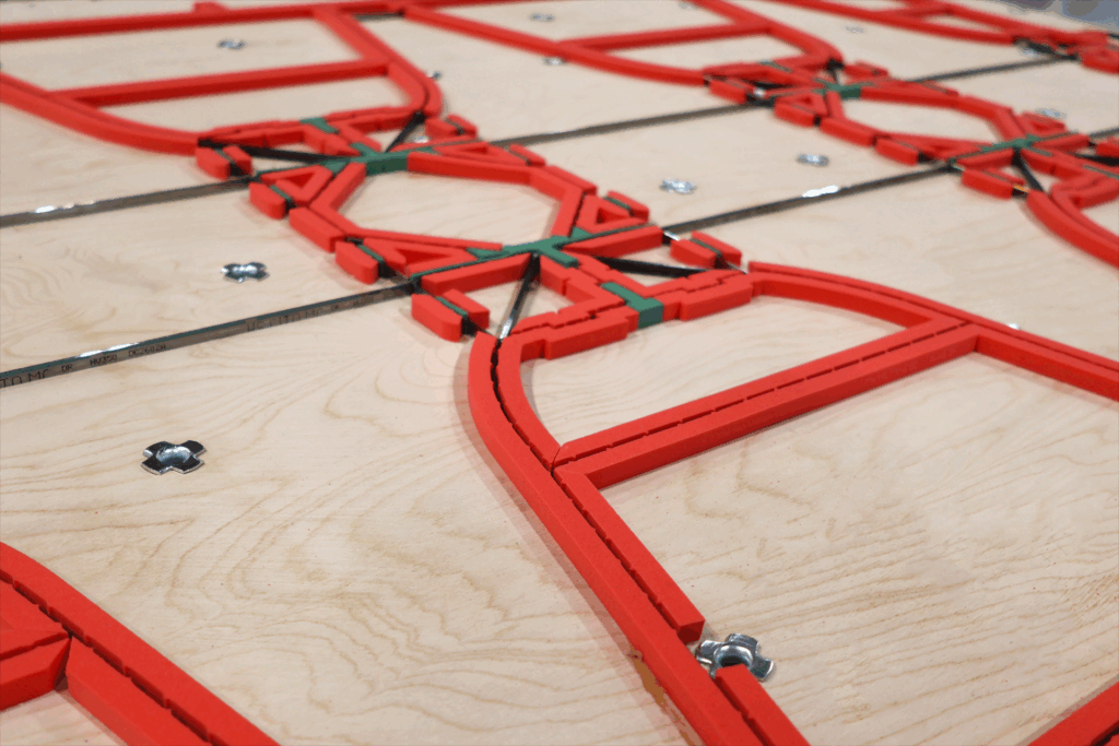 Flatbed Die Red Rubber Completed